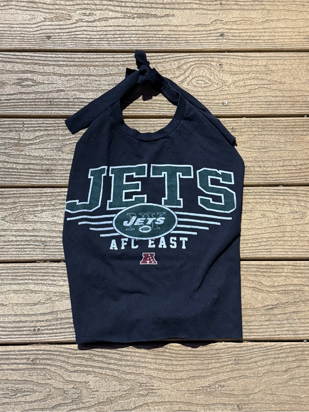 New York Jets Black Halter Crop Top